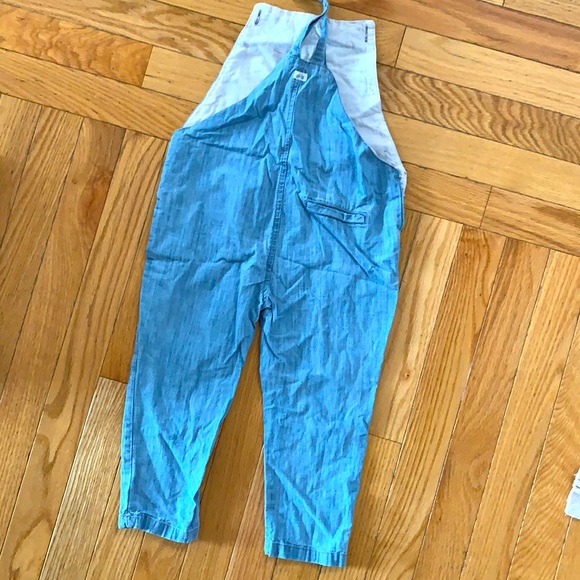 Zara Toddler Boy Chambray Denim Overalls - Picture 2 of 3